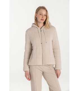 Chaqueta Punto Cruda Naulover Mujer