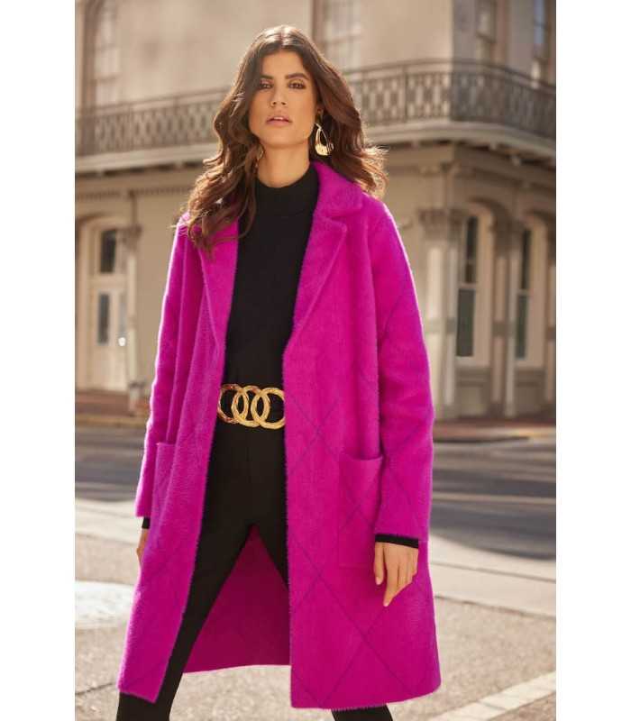 Abrigo Punto Fucsia Joseph Ribkoff Mujer