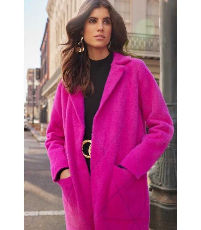 Abrigo Punto Fucsia Joseph Ribkoff Mujer