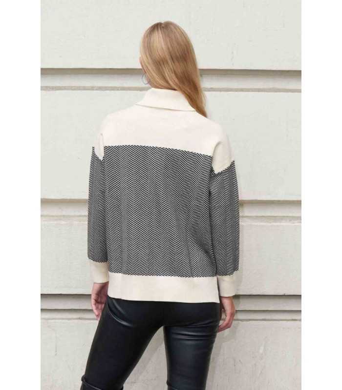 Suéter Crudo y Negro Carmela Rosso Mujer