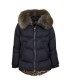 Parka Negra Plumas Flo&Clo Mujer