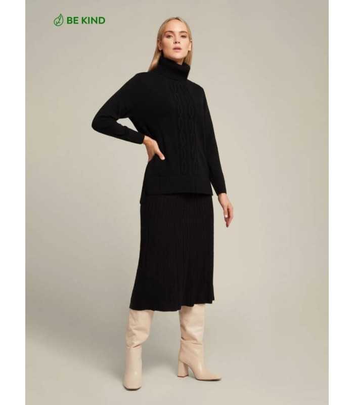 Jersey Ochos Negro Lana Elena Miro Mujer