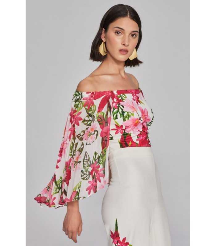 Top Gasa Flores Joseph Ribkoff Mujer