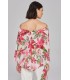 Top Gasa Flores Joseph Ribkoff Mujer
