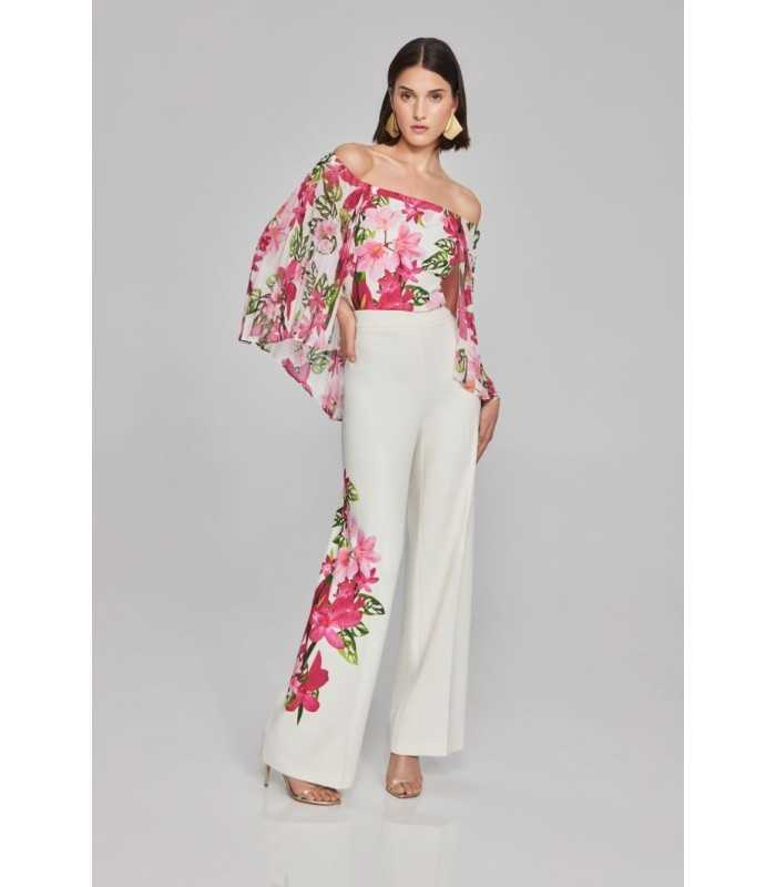 Top Gasa Flores Joseph Ribkoff Mujer