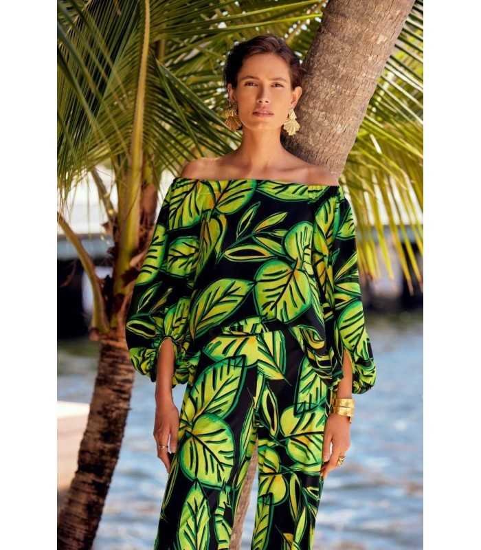 Top Georgette Hojas Joseph Ribkoff Mujer