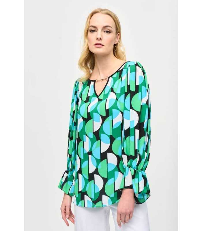Top Georgette Geométrico Joseph Ribkoff Mujer