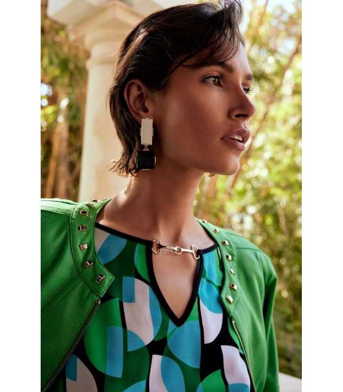 Top Georgette Geométrico Joseph Ribkoff Mujer