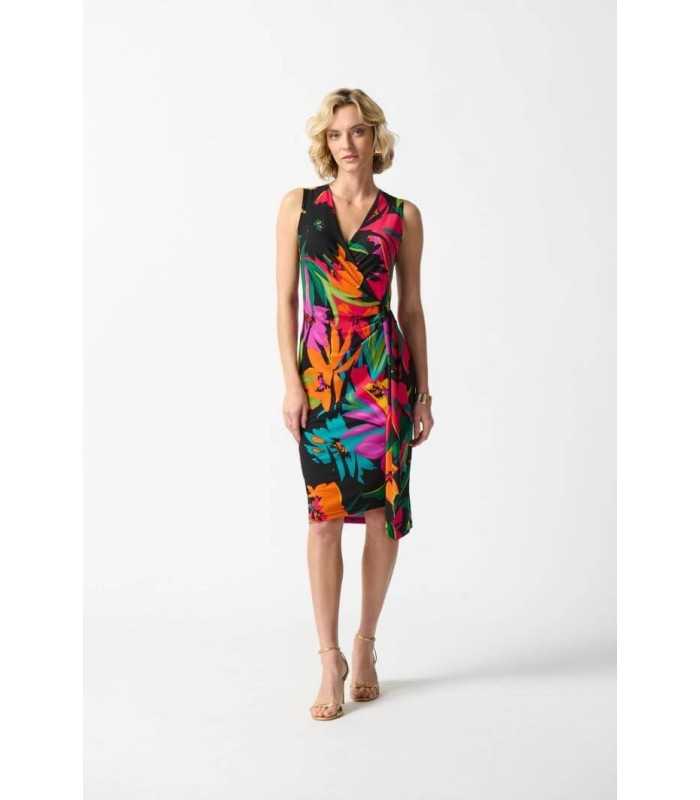 Vestido Cruzado Estampado Floral Joseph Ribkoff Mujer