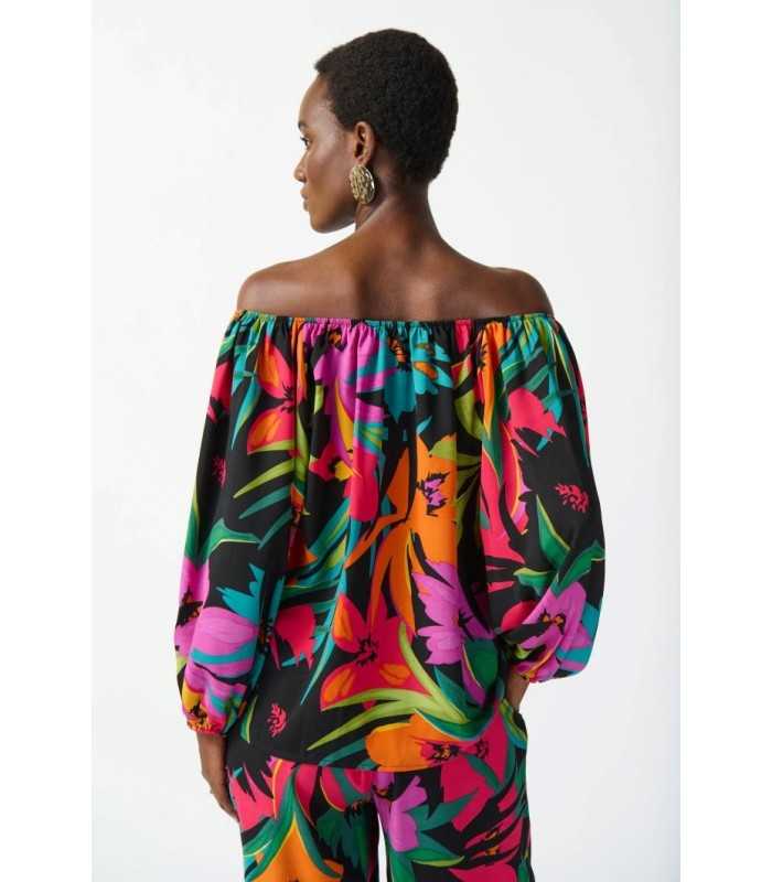 Top Gasa Estampado Tropical Joseph Ribkoff Mujer