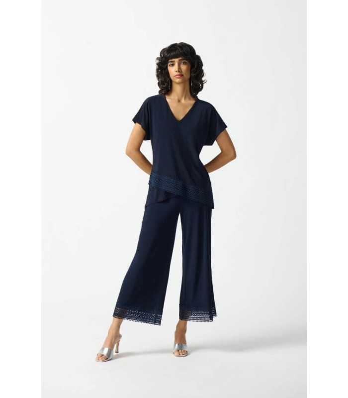 Pantalón Marino Ribete Guipur Joseph Ribkoff Mujer