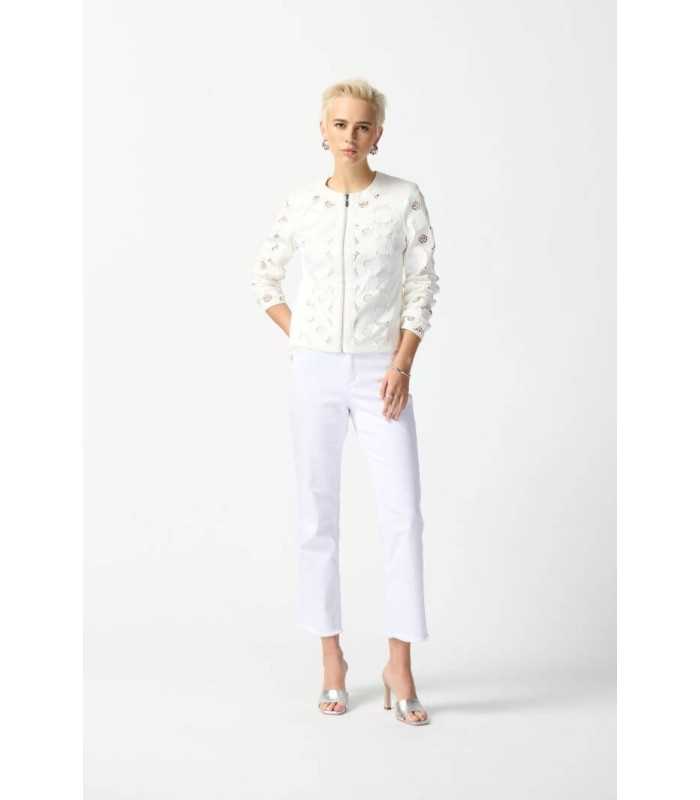 Chaqueta Blanca Bordada Joseph Ribkoff Mujer