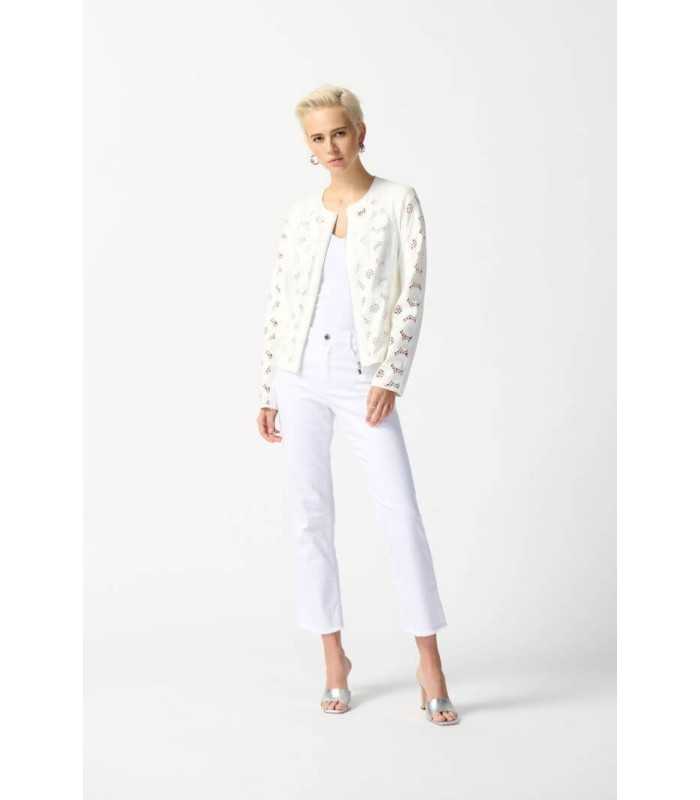 Chaqueta Blanca Bordada Joseph Ribkoff Mujer