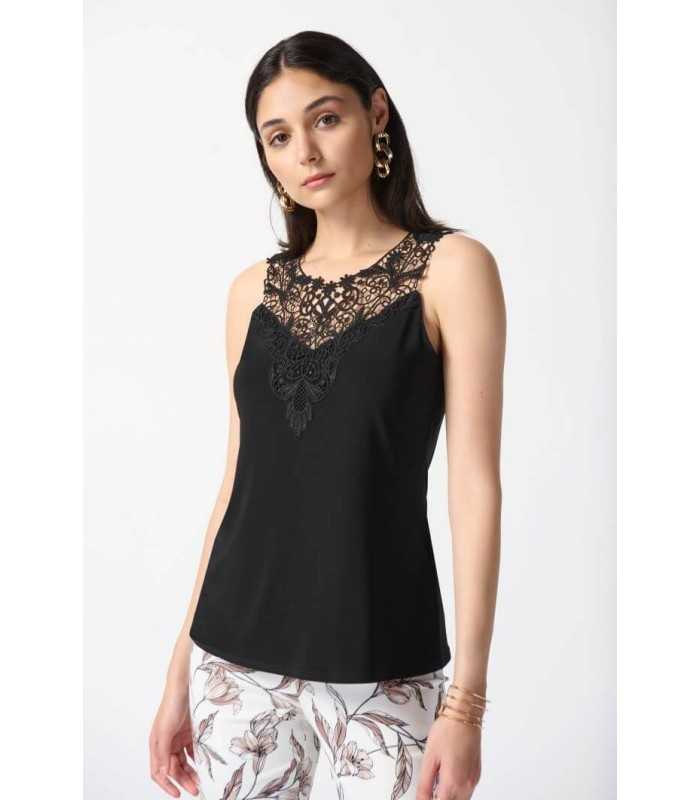 Top Blanco Punto Guipur Joseph Ribkoff Mujer