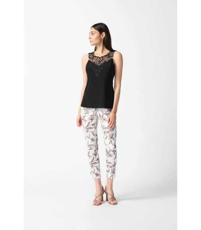 Top Blanco Punto Guipur Joseph Ribkoff Mujer