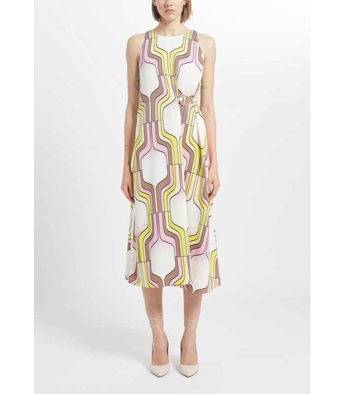 Vestido Largo Geométrico Marella Mujer