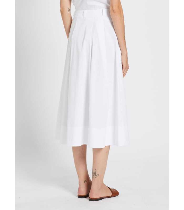 Falda Popelín Blanca Marella Mujer