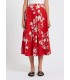 Falda Roja Estampada Marella Mujer