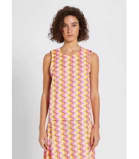 Top Estampado Geométrico Ondas Marella Mujer