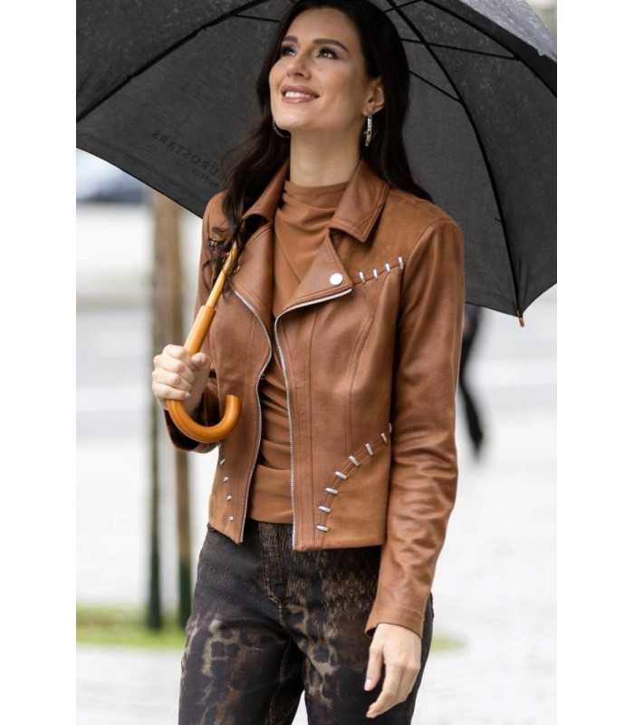 Chaqueta Corta Camel Frank Lyman Mujer