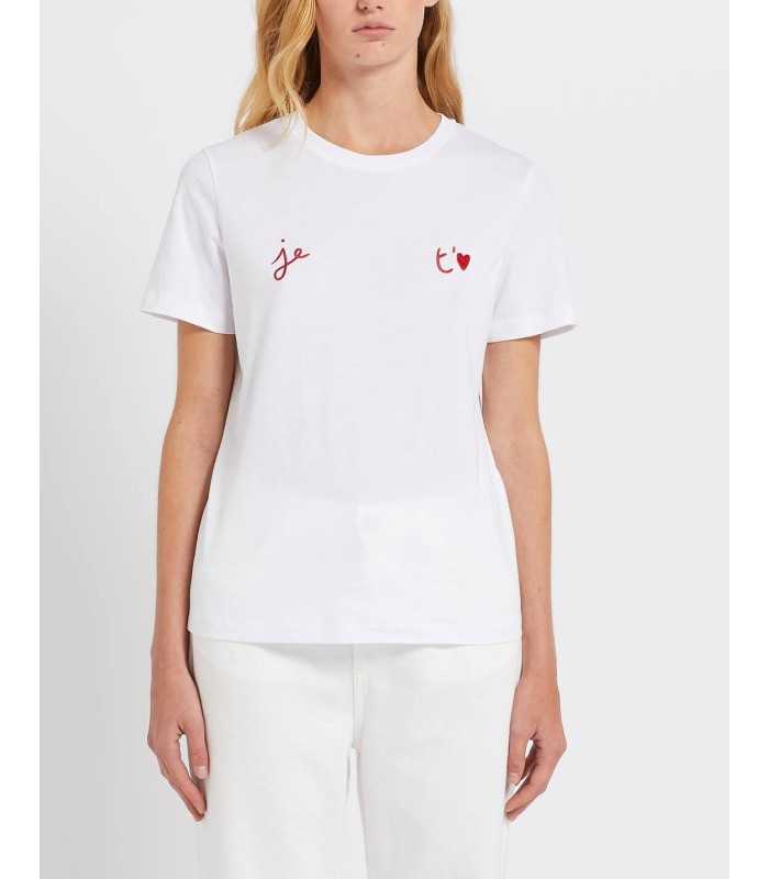 Camiseta Blanca Escrito Marella Mujer