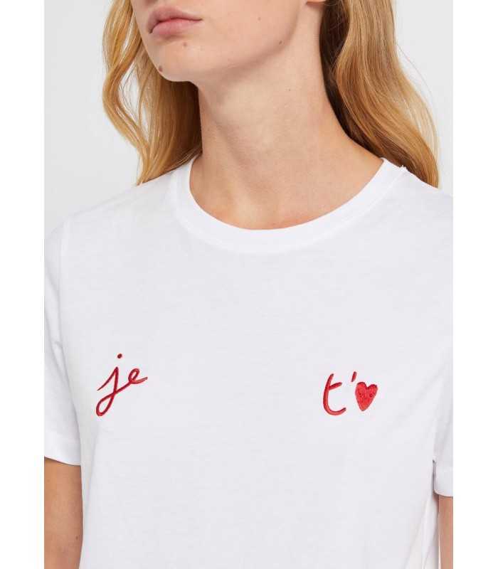 Camiseta Blanca Escrito Marella Mujer