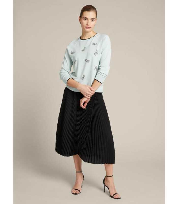 Falda Negra Plisada Elena Miro Mujer