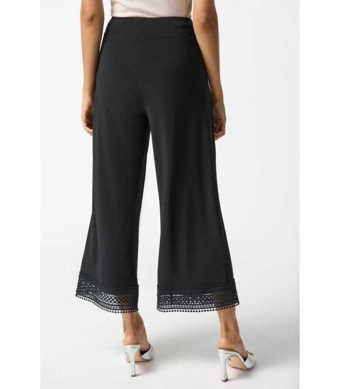 Pantalón Negro Ribete Guipur Joseph Ribkoff Mujer