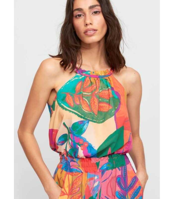 Top Hojas Multicolor Aldo Martins Mujer