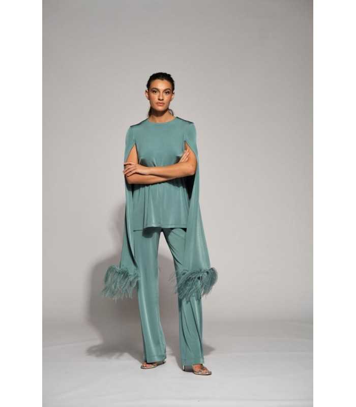 Casaca Verde Flecos Moskada Mujer