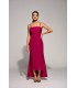 Vestido Frambuesa Lazo Moskada Mujer