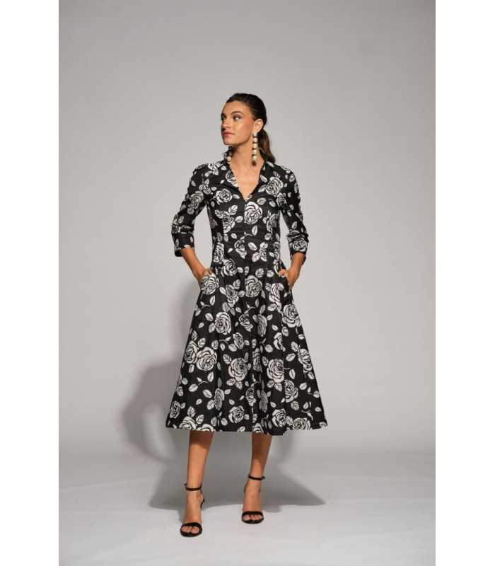 Vestido Vuelo Flores Moskada Mujer
