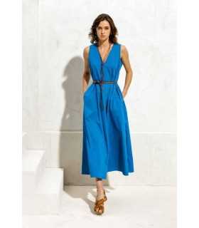 Vestido Algodón Amarillo Maria Bellentani Mujer