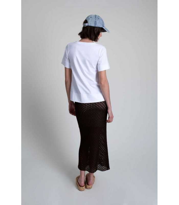 Camiseta Negro Detalles Metálicos Pisonero Mujer