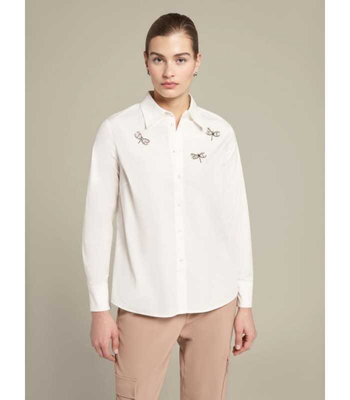 Camisa Algodón Blanca Libélulas Elena Miro Mujer