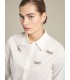 Camisa Algodón Blanca Libélulas Elena Miro Mujer