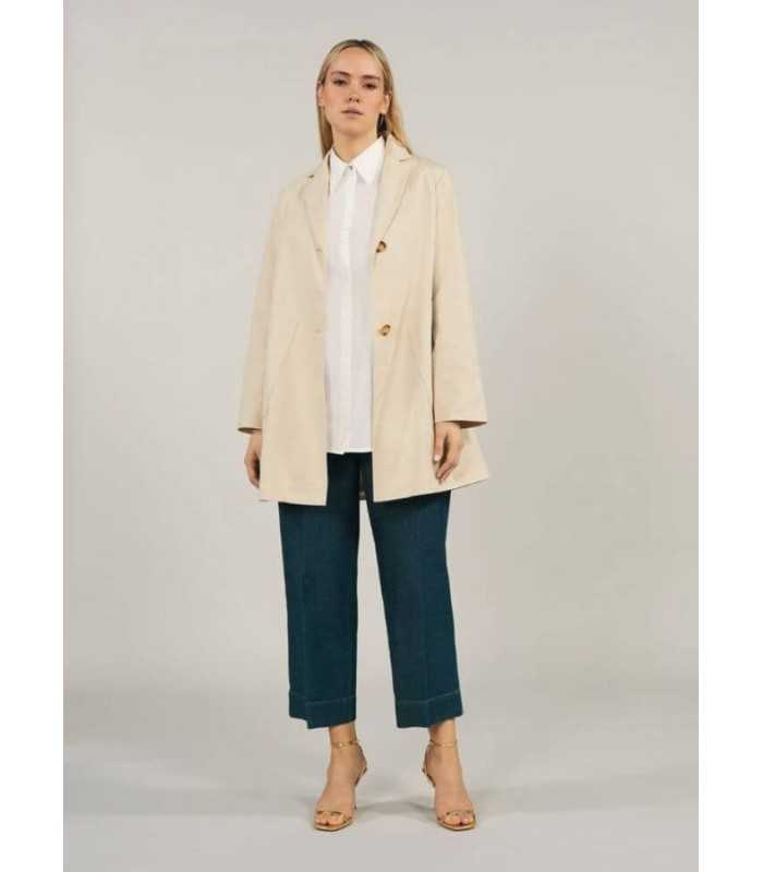 Gabardina Beige Algodón Elena Miro Mujer
