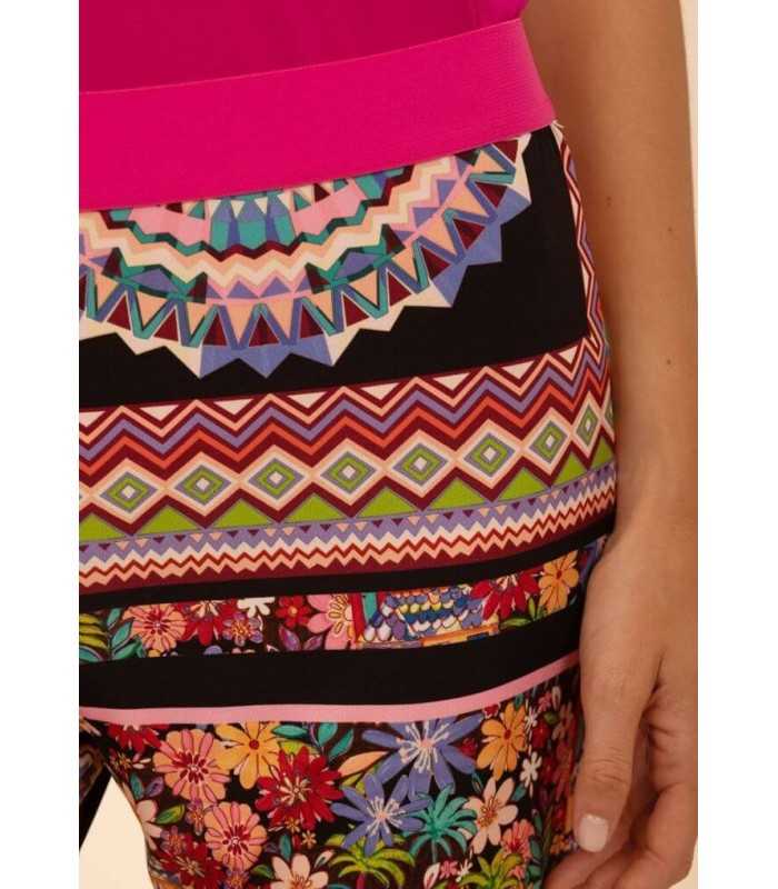 Pantalón Punto Patchwork Anna Mora Mujer