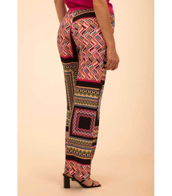 Pantalón Punto Patchwork Anna Mora Mujer