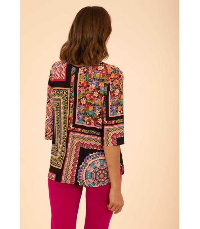 Camiseta Punto Patchwork Anna Mora Mujer