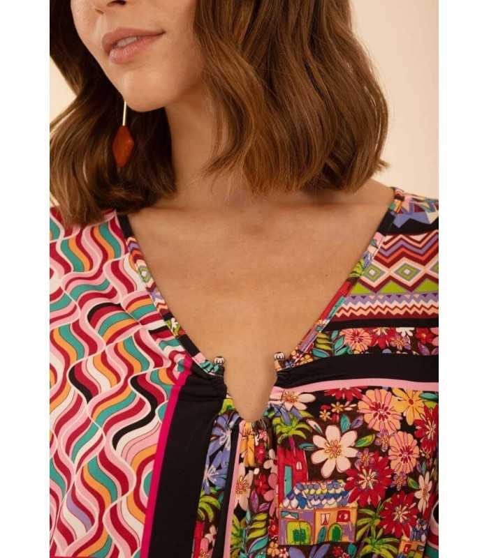 Camiseta Punto Patchwork Anna Mora Mujer