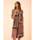 Vestido Patchwork Midi Anna Mora Mujer