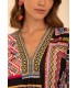 Vestido Patchwork Midi Anna Mora Mujer