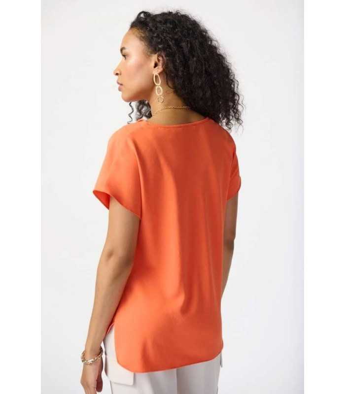Top Escote Fluido Naranja Joseph Ribkoff Mujer