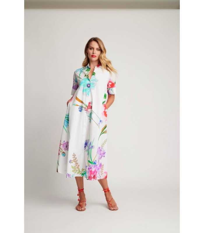 Vestido Estampado Flores Piero Moretti Mujer