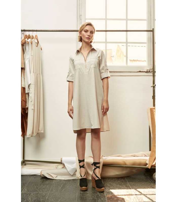 Vestido Camisero Piedra Civit Mujer