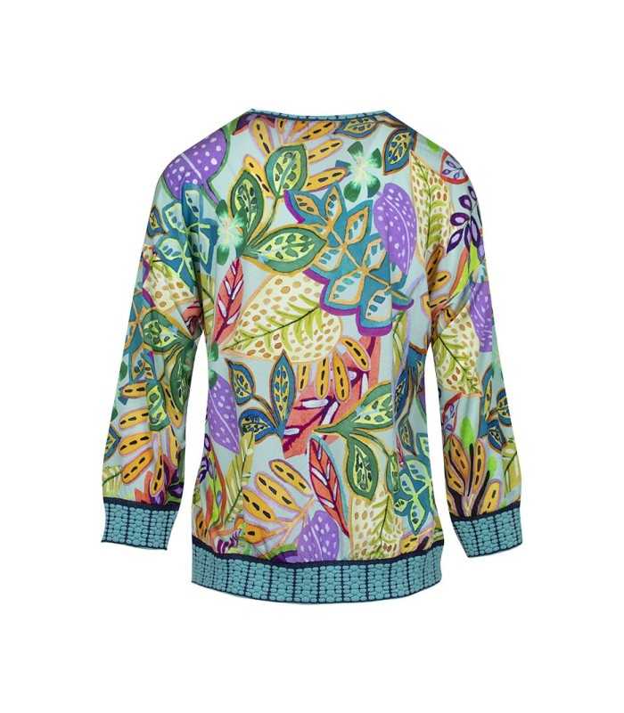 Blusón Estampado Hojas Aldo Martins Mujer