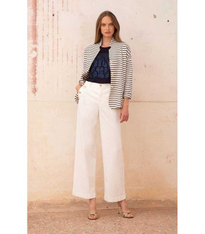 Camiseta Marino Cristales Dismero Mujer