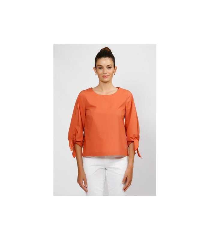 Blusa Naranja Nudos Dismero Mujer