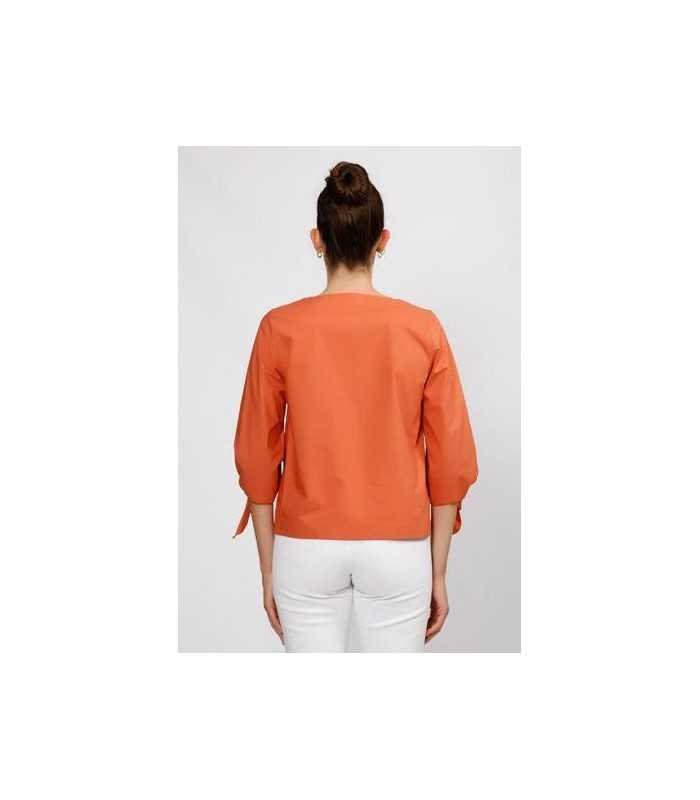 Blusa Naranja Nudos Dismero Mujer